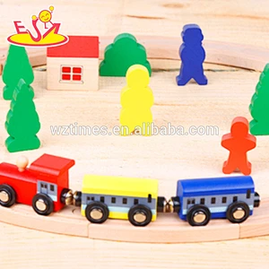 Most popular children traffic toy wooden train set for sale W04C050