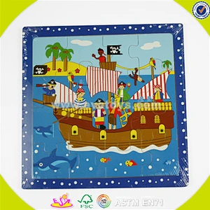 wholesale lovely children wooden toddler puzzle toy top sale wooden toddler puzzle toy brain training jigsaw W14C051