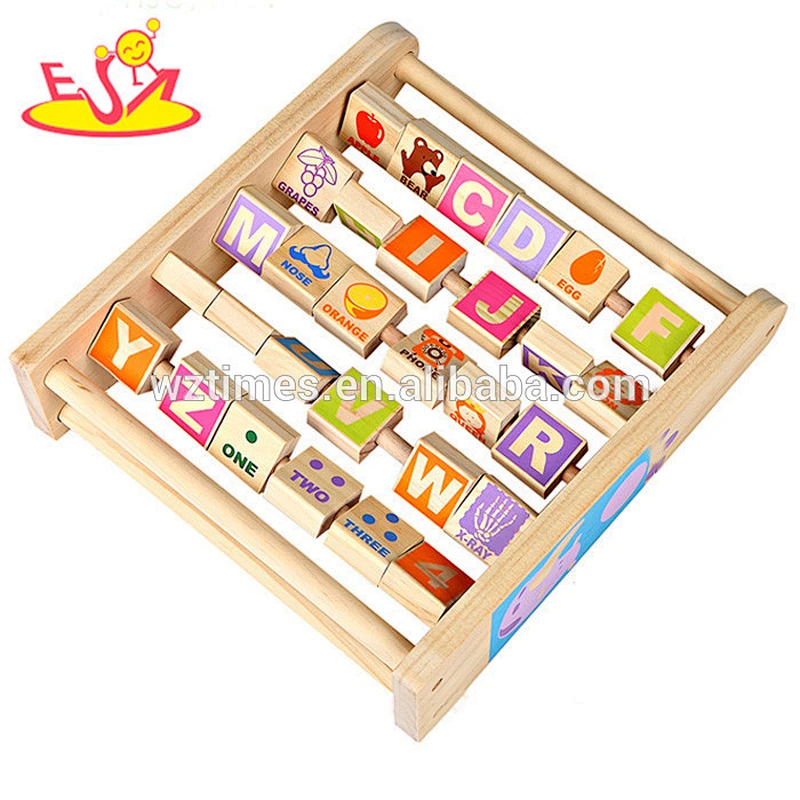 wholesale new fashion children wooden educational Letters toy W12C010