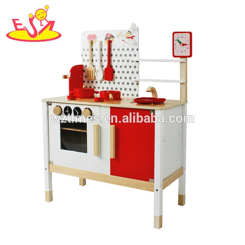 Nuevo diseño educativo de juguete de madera de cocina para niños W10C035