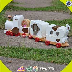 wholesale excellent wooden dog shape drag toy for children W05B090