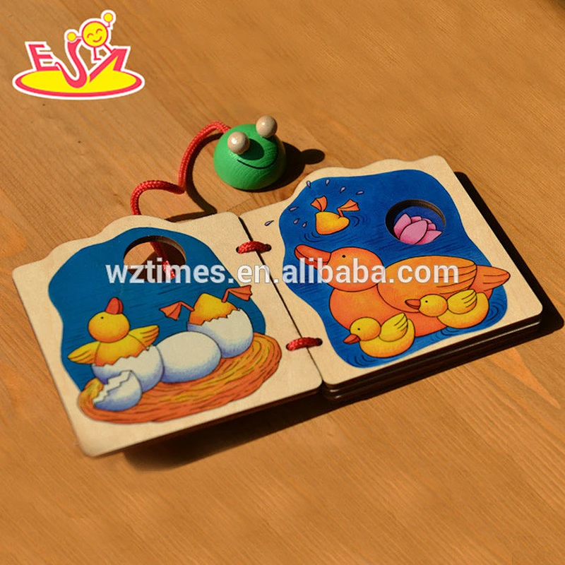 wholesale high quality baby wooden school book for sale W12E008