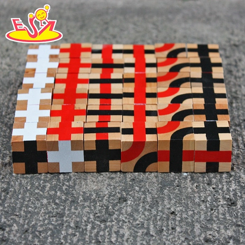 2018 New design 36 pieces educational wooden kids building blocks for sale W13A117