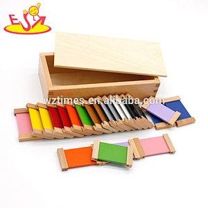Wholesale early learning wooden color tablets for toddler as best gift W12F029-Z