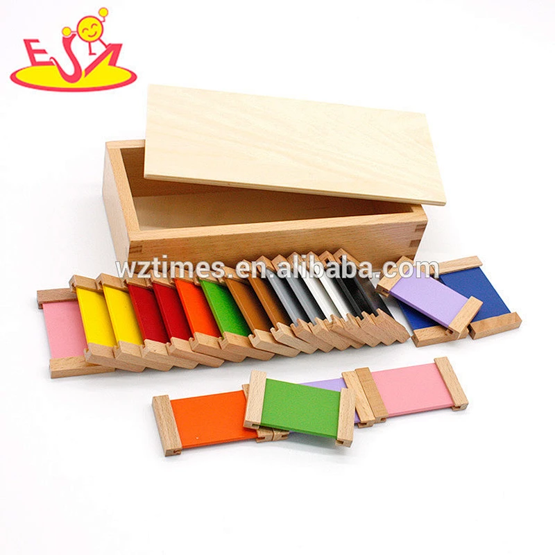 Wholesale early learning wooden color tablets for toddler as best gift W12F029-Z