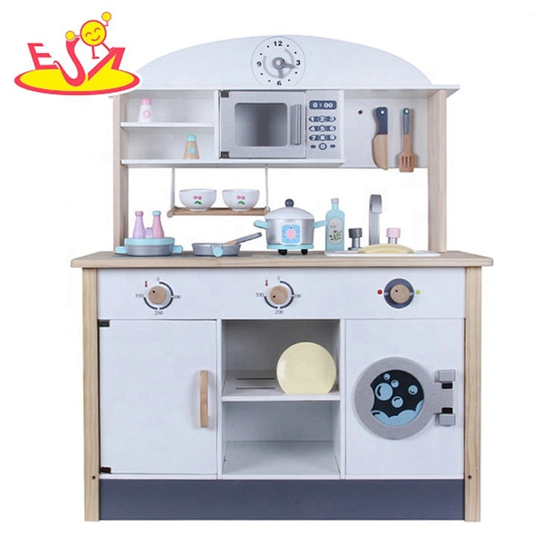 Most popular big wooden toddler kitchen play set for pretend play W10C497