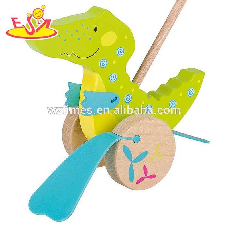 Best Selling Cute Wooden Animal Push Toys for baby W05A025