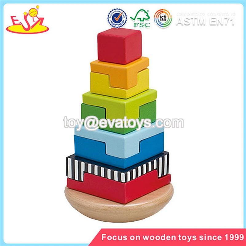 Wholesale colorful kids wooden shape blocks sorter toy fashion baby wooden shape sorter toy W13D026