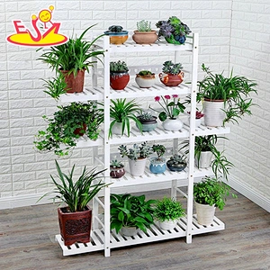 Most popular natural wood 5-layer outdoor plant display stand W08H111B