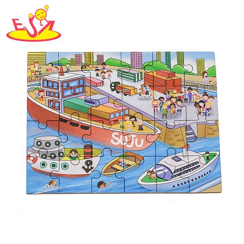 2019 New arrival educational wooden jigsaw puzzle games for children W14C261