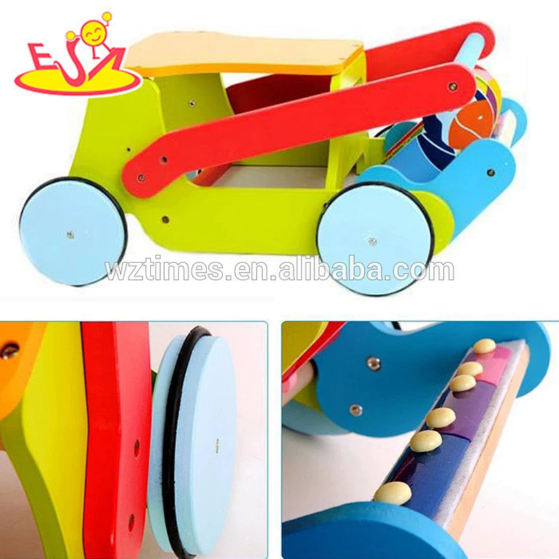 wholesale baby wooden toy walker cheap kids wooden toy walker outdoor children wooden toy walker W16E021