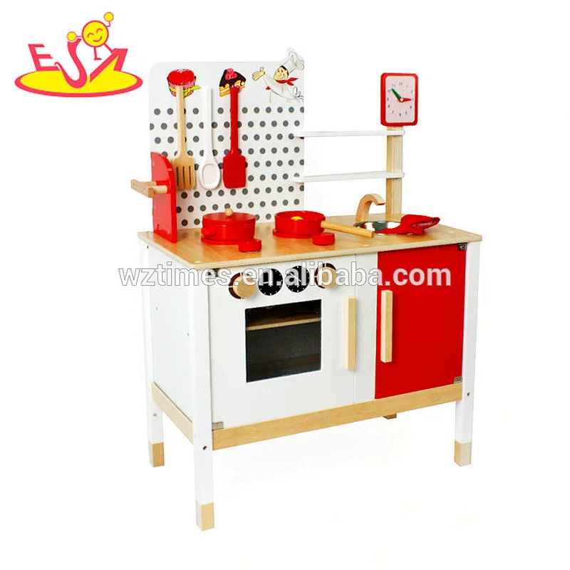 Nuevo diseño educativo de juguete de madera de cocina para niños W10C035