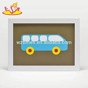 2018 wholesale cartoon wooden kids room clock new design wooden kids room clock best wooden kids room clock W09D025