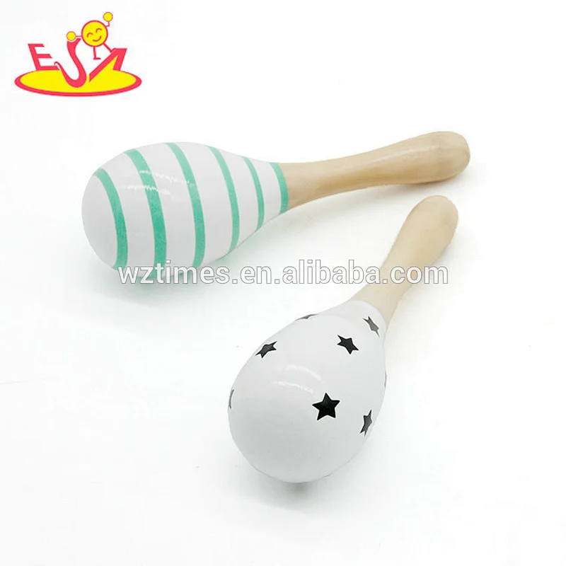 2018 Wholesale traditional kids rhythm instrument wooden shaker music for sale W07I128