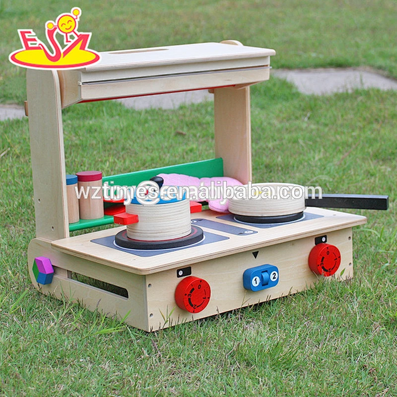 Role play toddlers wooden small kitchen toy for wholesale W10C157