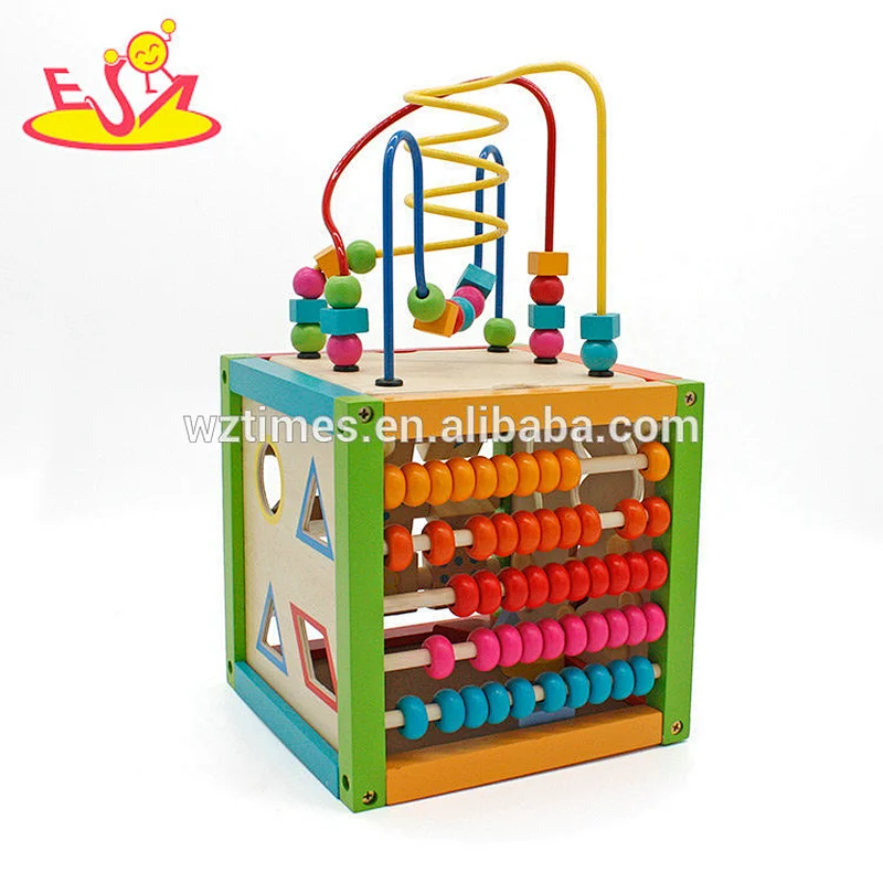 New hottest educational toys wooden activity cube for kids gifts W11B084