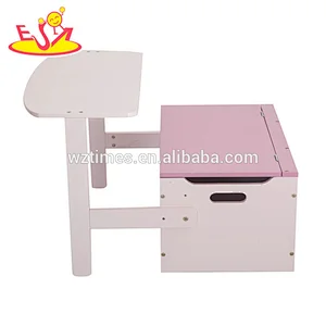 2018 New design nursery children wooden toy organizer with storage bin W08C267