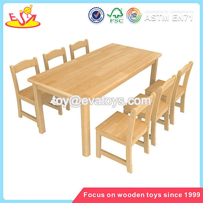 Wholesale modern style children wooden study desk chairs used in home and school W08G229