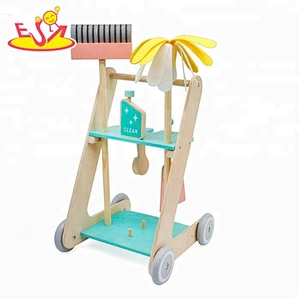 New hottest pretend play toys wooden kids vacuum cleaner for wholesale W10D194B