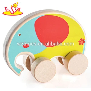 wholesale new fashion children wooden toy animal supply kid wooden animal toy car with low price W04A225