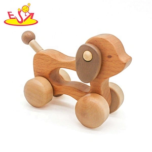 Top fashion educational wooden mini pull back cars for children W04A391
