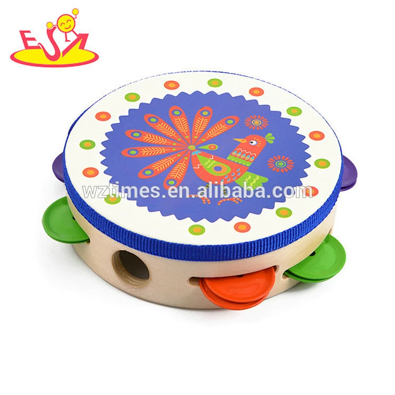 Wholesale characteristic national wind wooden musical tambourine toy for children W07F031