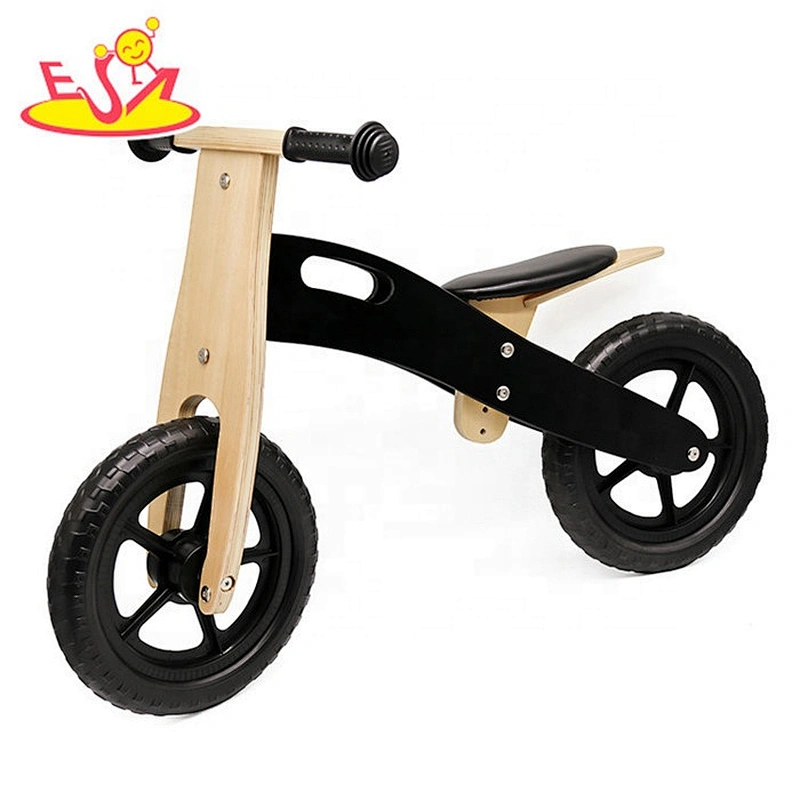 New design black wooden small balance bike for kids W16C216