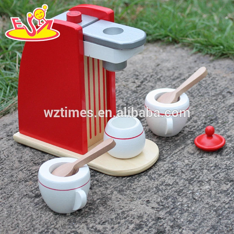 2018 New design wooden coffee machine toy kid wooden coffee machine toy lovely wooden coffee machine toy W10D136