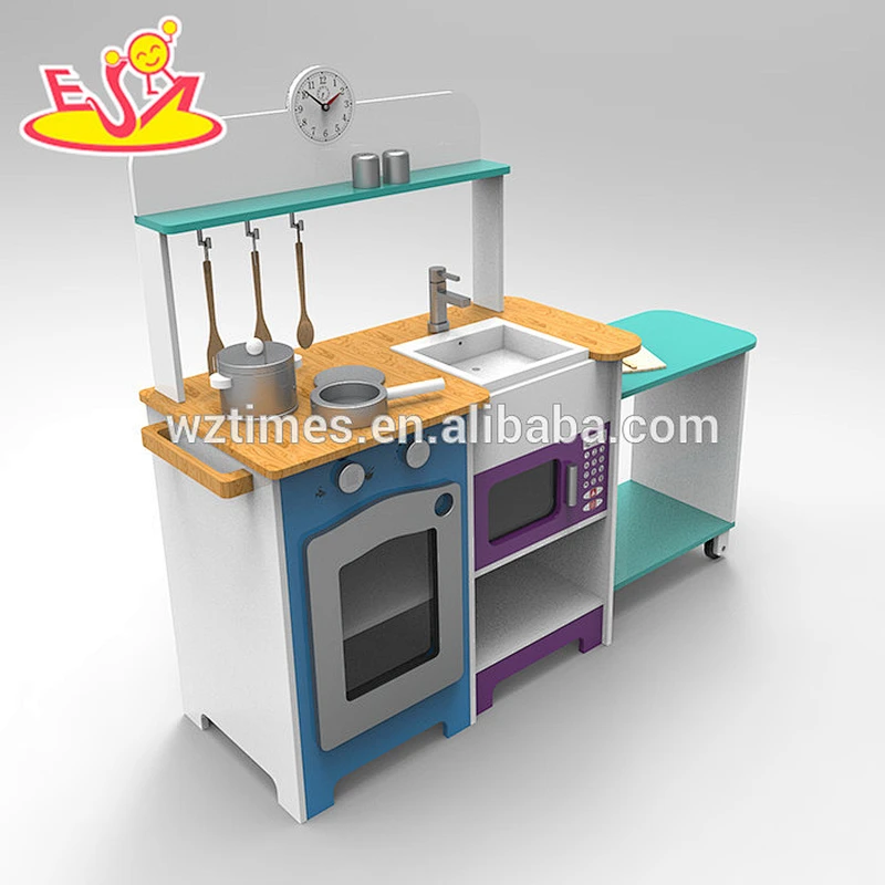 2018 Wholese children wooden play kitchen toy new design wooden play kitchen toy educational wooden play kitchen toy W10C252