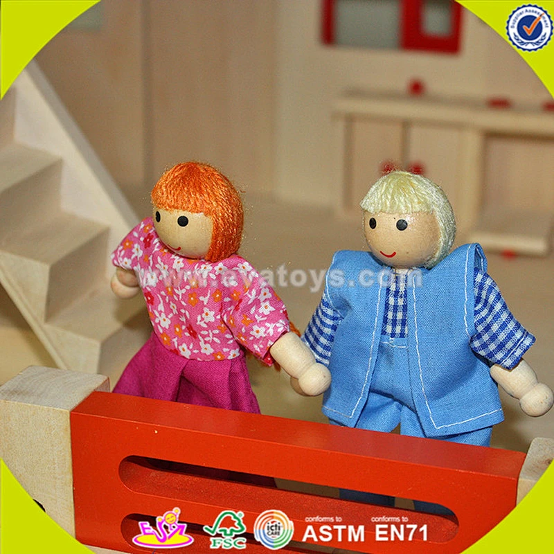 wholesale beautiful toddler wooden dollhouse toy , top quality toddler wooden dollhouse toy, cute wooden dollhouse toy W06A103