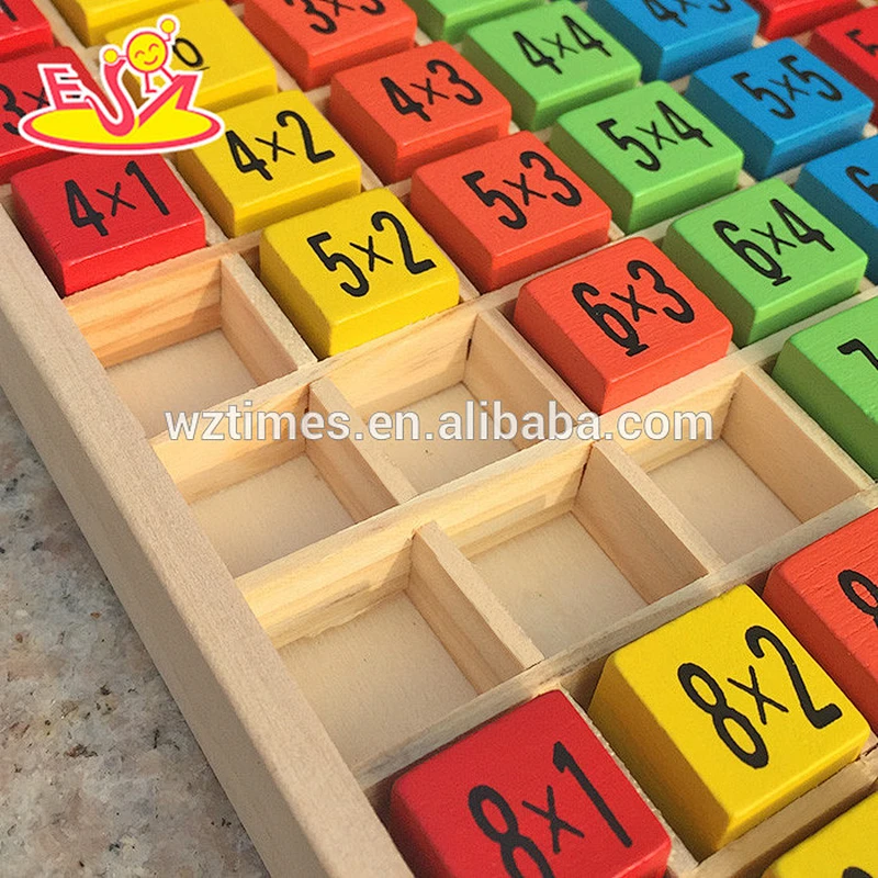 Wholesale best educational math toy multiplication table blocks for kids' early learning W11A020