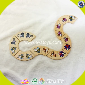 wholesale pretty children wooden domino game toy new fashion wooden domino game toy kids domino game toy W15A056