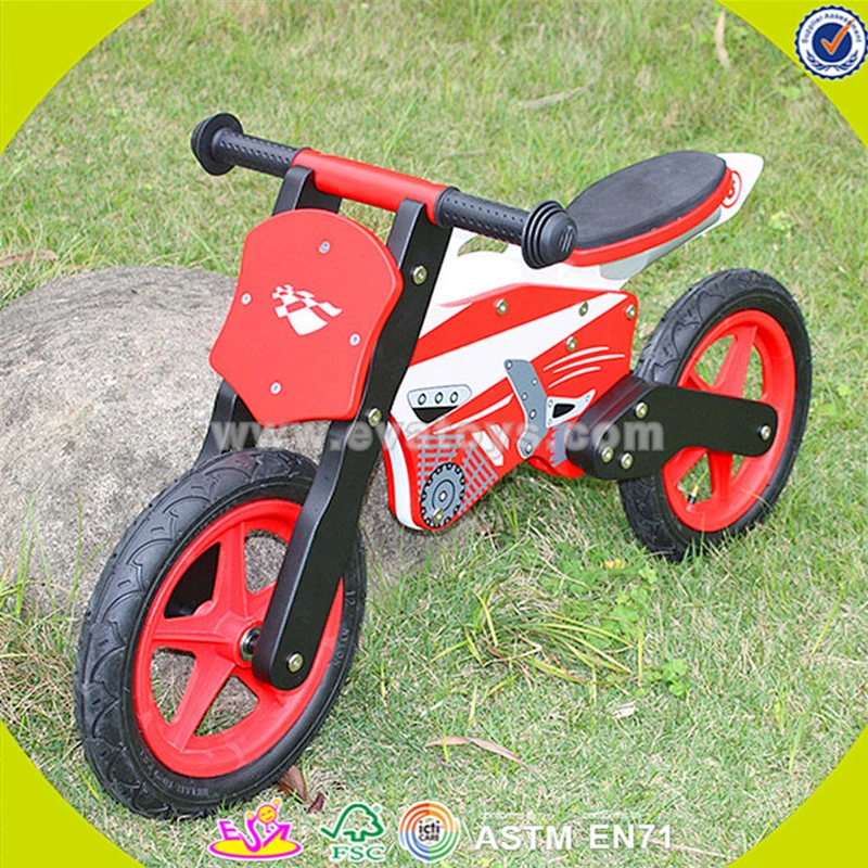 Wholesale cool wooden balance bike promotion gift wooden balance bike high quality children wooden balance bike toy W16C013