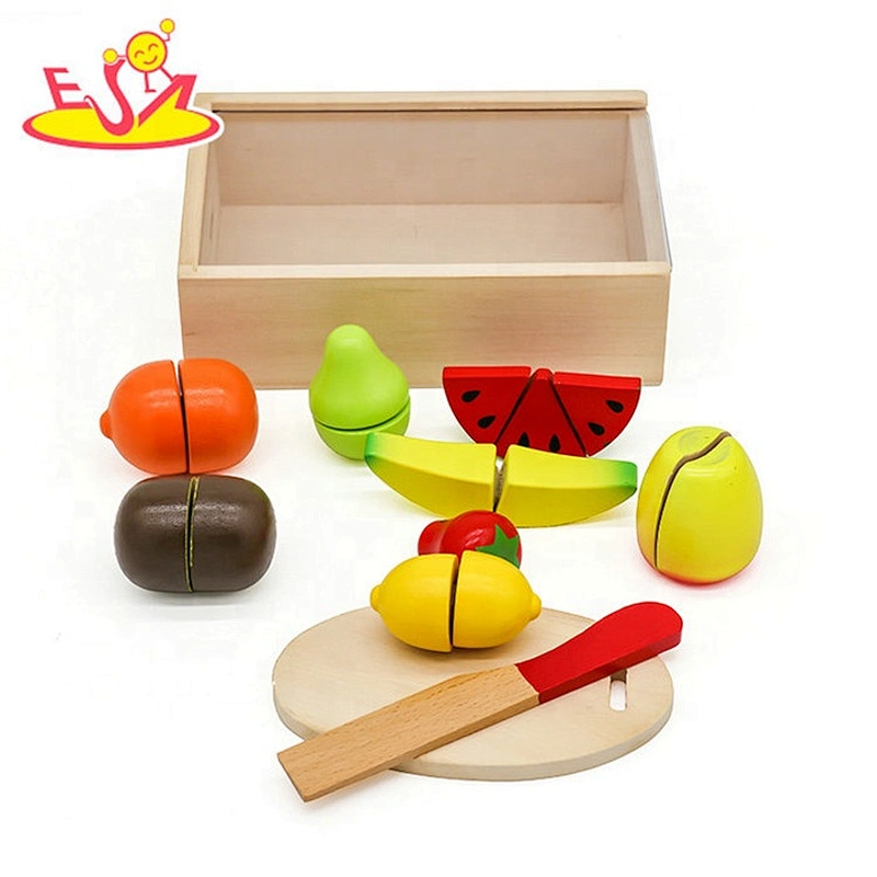 New hottest kids cutting wooden fruit toys for pretend play W10B267