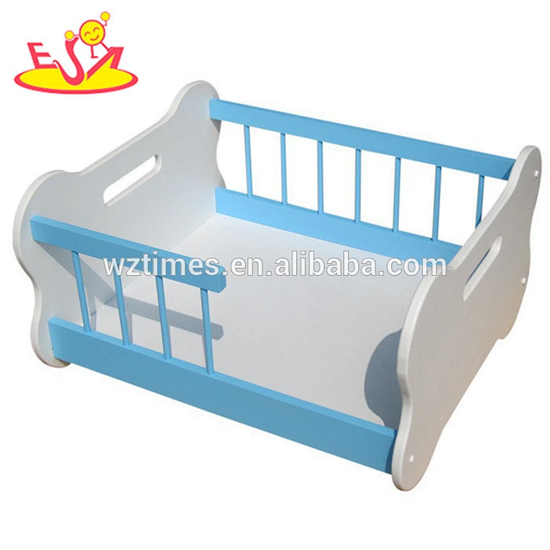 Wholesale most popular wooden blue indoor luxury cat bed for small animals W06F005B