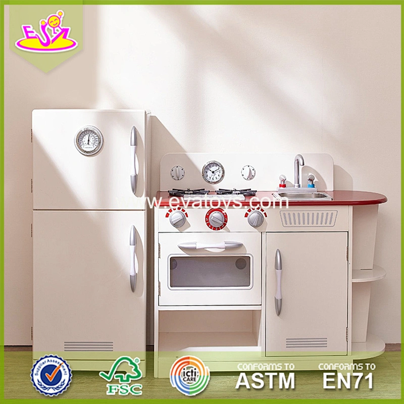 Wholesale fun cooking toy role play wooden kitchen set toy for children W10C256
