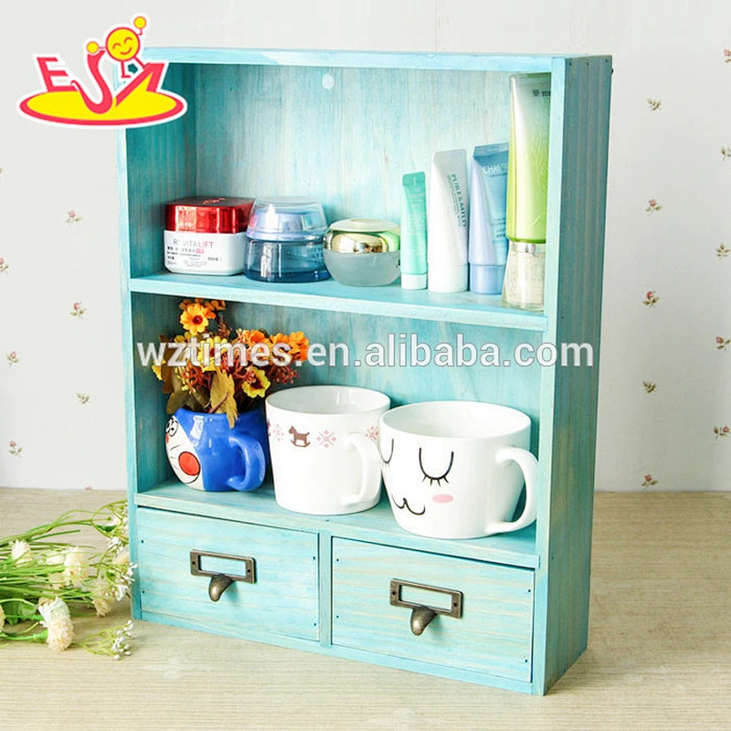 2018 Wholesale cheap wooden desktop shelf high quality wooden desktop shelf home decoration wooden desktop shelf W08C174