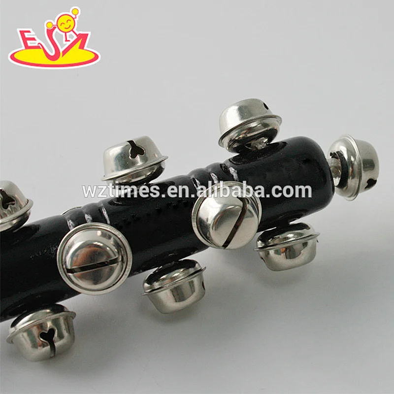 Wholesale musical wooden black rattle toy for kids W07I126