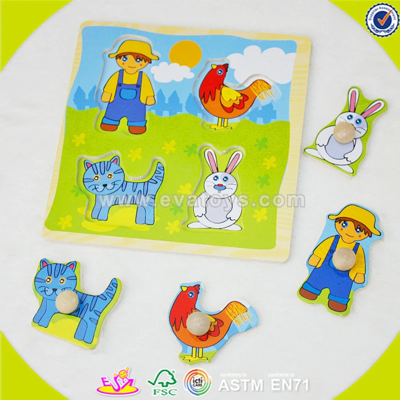 wholesale best sale wooden kids Puzzle top fashion wooden kids Puzzle W14M075