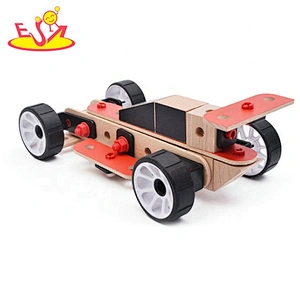 2019 New arrival assembly car set wooden diy toys for kids W03B083
