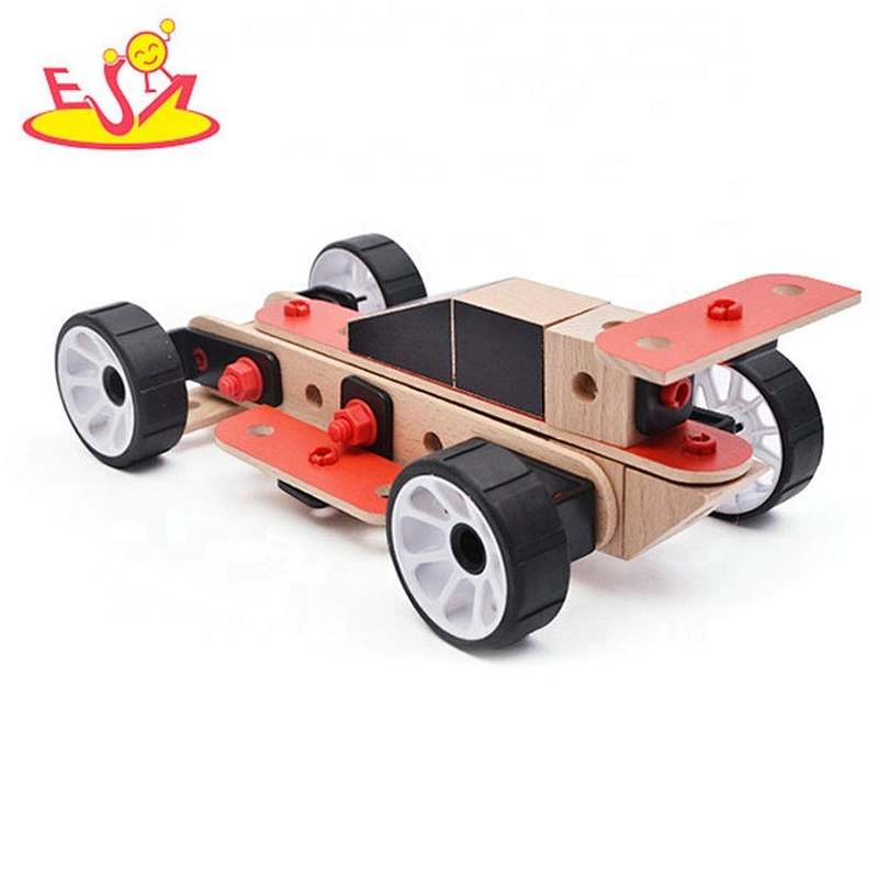 2019 New arrival assembly car set wooden diy toys for kids W03B083
