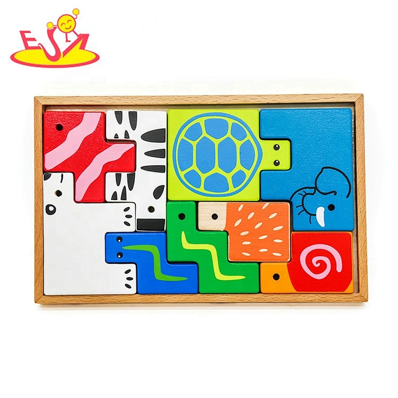 2019 New sale educational wooden jigsaw puzzles for kids W14A224