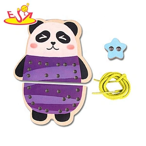 New arrival early development wooden lacing toys for toddlers W11E112