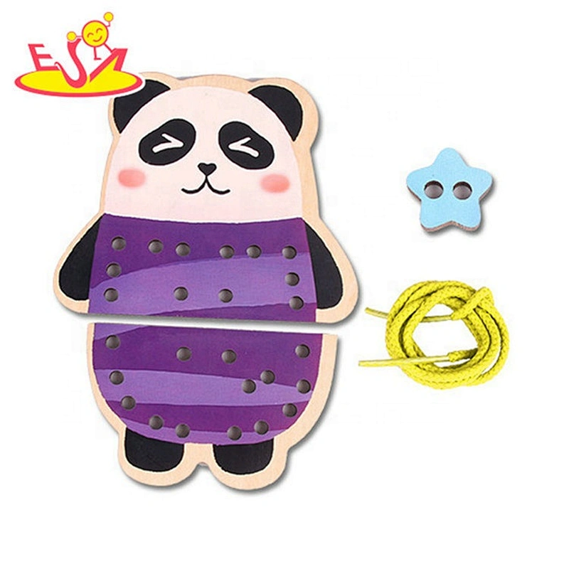 New arrival early development wooden lacing toys for toddlers W11E112