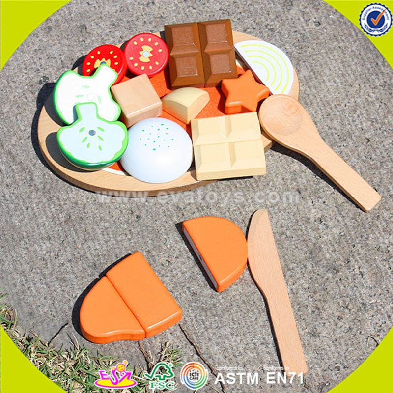 wholesale children wooden toy food DIY baby wooden toy food role play kids wooden toy food W10B107