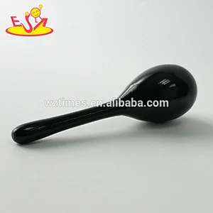 Wholesale most popular wooden black maracas toy for kids W07I125