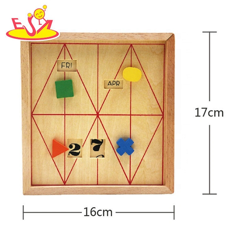 New arrival educational wooden my first calendar for kids W09F021