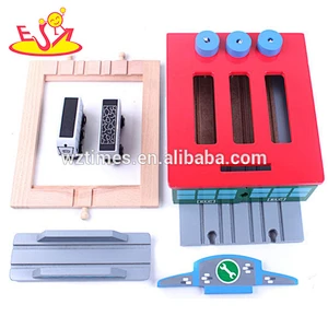 2018 wholesale educational baby wooden train track popular kids wooden train track W04C032