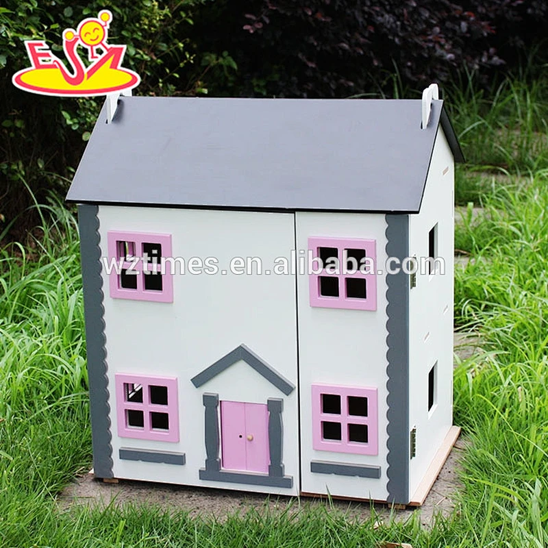 Großhandel Kinder Holz Mini Puppenhaus für Rollenspiel W06A154