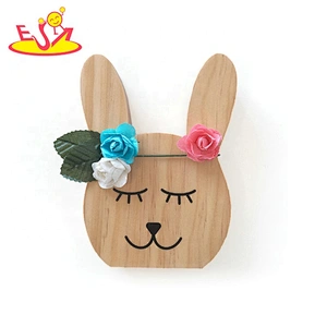 Most popular rabbit shape wooden arts and crafts for kids W02A360